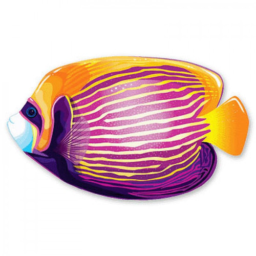 Плакат рыбка фиолетовая, 38х31 см