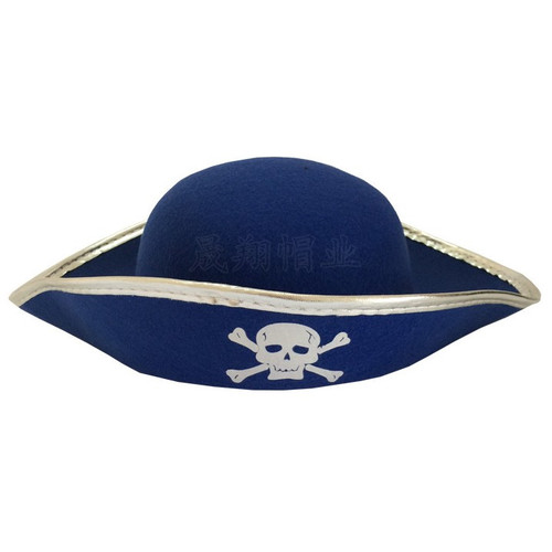 Шляпа пирата с черепом синяя, детская