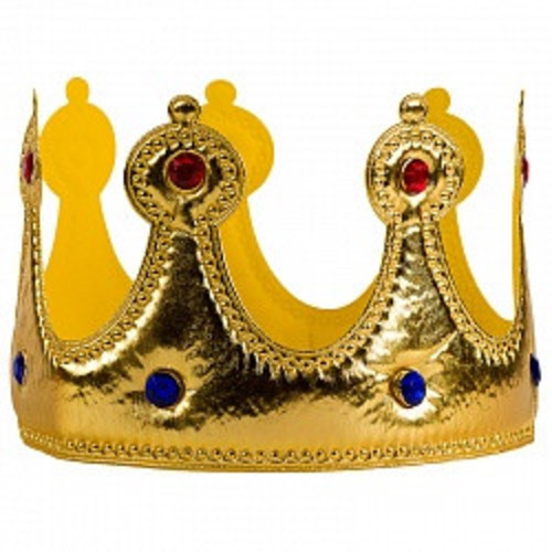 Карнавальная Корона тканевая Золото, 59*7 см