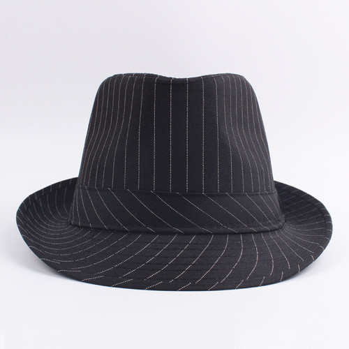 Гангстерская шляпа черная в полоску