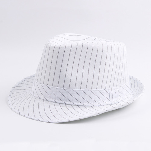 Гангстерская шляпа белая в полоску