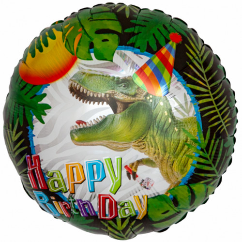 Фольгированный шар С Днем Рождения! динозавр, 46СМ