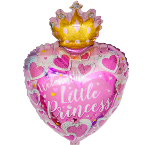 Фольгированный шар Сердце Маленькая Принцесса, Розовый, 48СМ