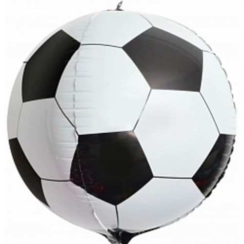 Фольгированный шарик Сфера 3D, Футбольный мяч 61 см