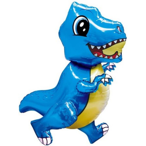 Шар - Ходячая Фигура, Маленький динозавр, Синий 76см
