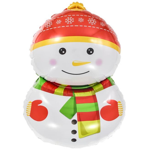Фольгированный шар Счастливый снеговик 81см