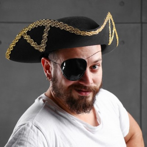 Шляпа «Пират», золотой кант