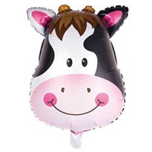 Фольгированный шар Корова голова большая, 34см х 30см
