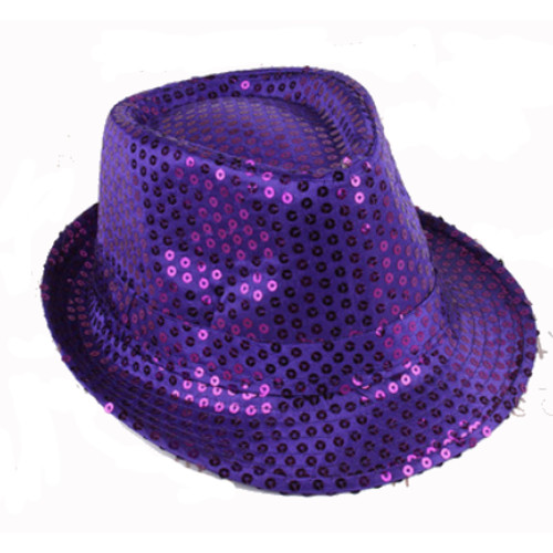 Шляпа фиолетовая с пайетками