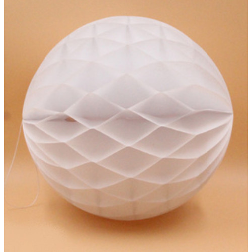 Бумажный шар соты белый 15 см