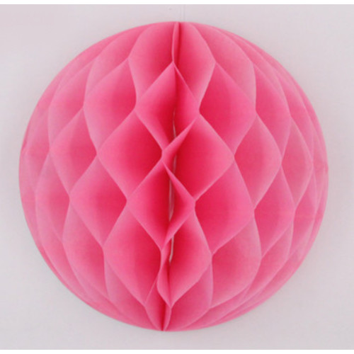 Бумажный шар соты нежно-розовый 15см