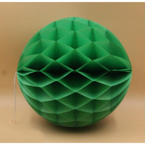 Бумажный шар соты тёмно-зеленый 15 см