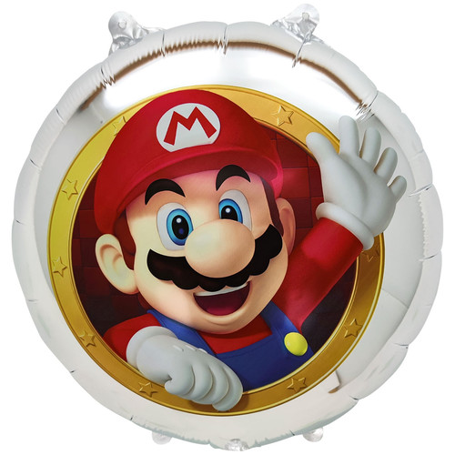 Воздушный шар Круг Весельчак Марио 46см