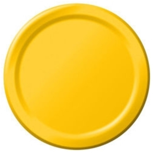 Тарелки однотонные желтые, 8 шт