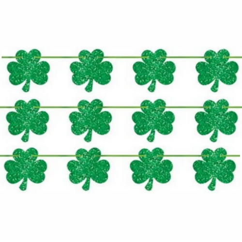 Гирлянда на День Святого Патрика Трилистник блеск 3,6м
