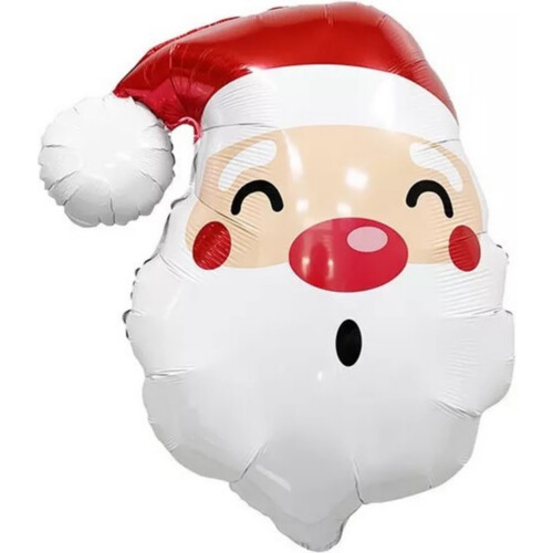 Воздушный шар Фигура Голова Дед Мороза 86см