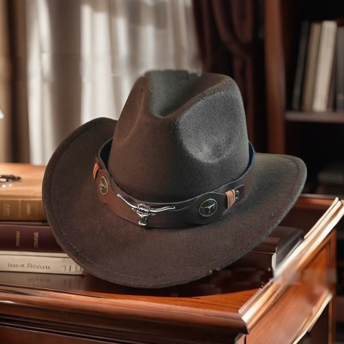 Ковбойская шляпа Техас коричневая (Небольшой брак)