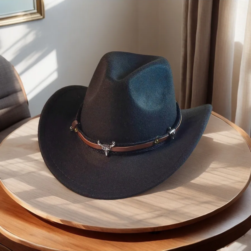 Ковбойская шляпа Camel черная (Небольшой брак)