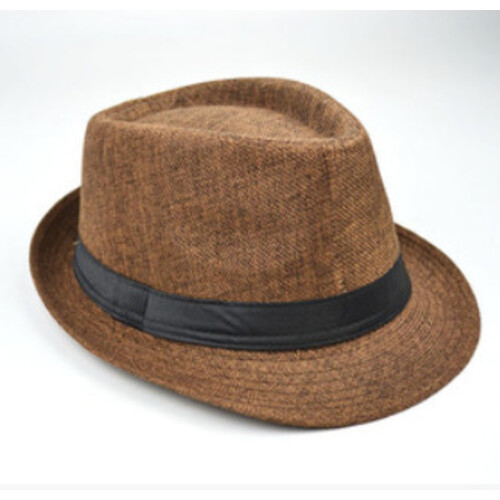 Гангстерская шляпа коричневая-2 (Небольшой брак)