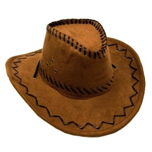 Ковбойская шляпа коричневая №2 (Небольшой брак)