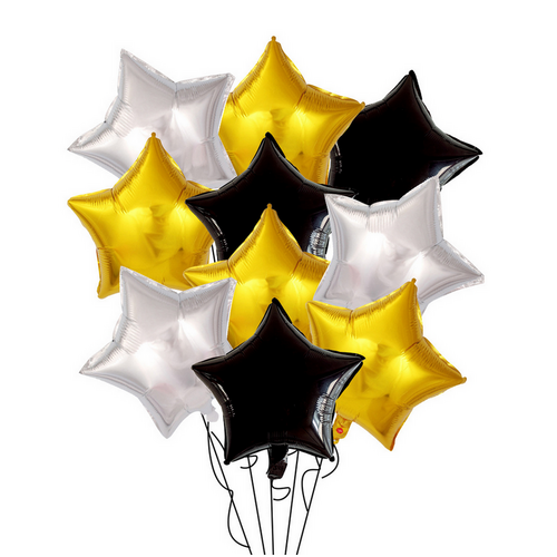 Воздушные шары Звезды 10шт 46см Микс