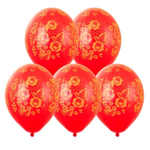 Воздушные шарики Золотые Узоры 10 шт