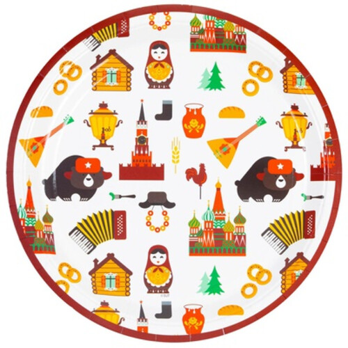 Тарелки Масленица Русский Стиль 23см 6шт
