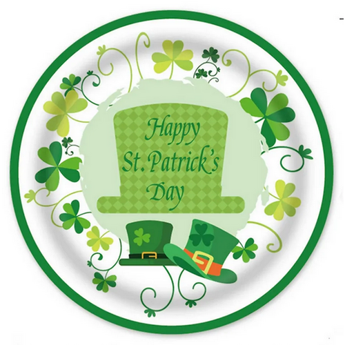 Тарелки на День Святого Патрика 6шт, 23см