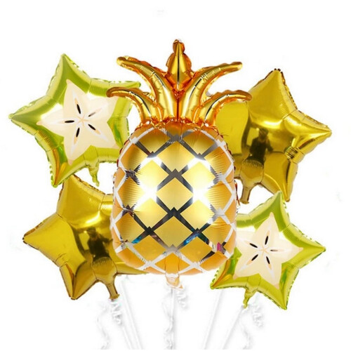 Набор воздушных шаров Ананас Карамбола 80см 5шт