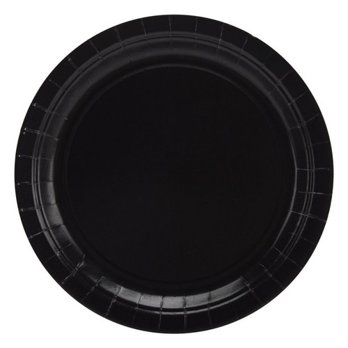 Тарелки однотонные черные, 8 шт, 18 см