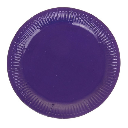 Тарелки однотонные фиолетовые, 6шт, 18 см