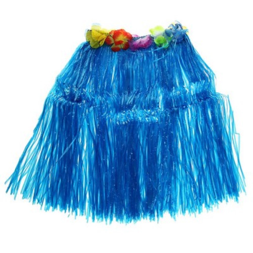 Гавайская юбка голубая, 40см