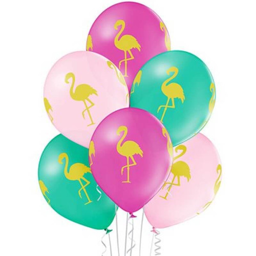 Букет шаров Фламинго, 10шт, надутые