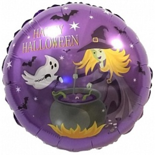 Фольгированный Шар Колдовской Хэллоуин, Фиолетовый, 46 см