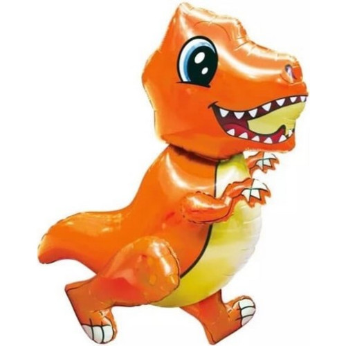 Шар - Ходячая Фигура, Маленький динозавр, Оранжевый 76см