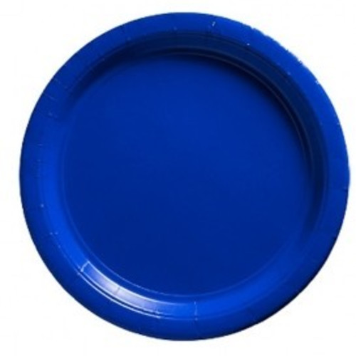 Тарелки однотонные синие, 6шт, 18см