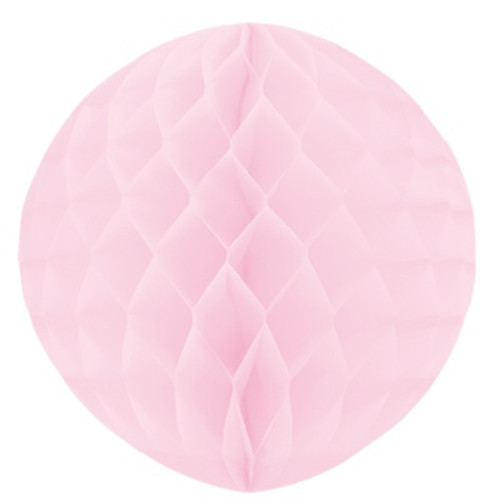 Бумажный шар соты нежно-розовый 30см