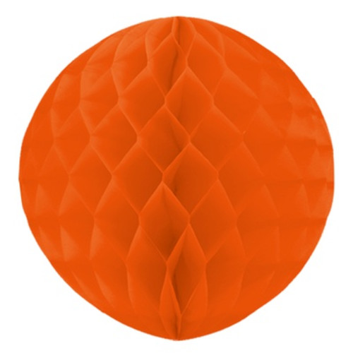 Бумажный шар соты оранжевый 30см