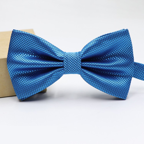 Галстук-бабочка синяя люкс-2, 10 × 6 см