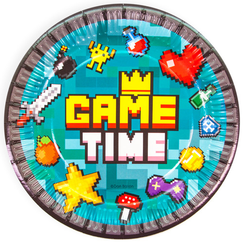 Тарелки Game Time, Пиксели, 18 см, 6 шт
