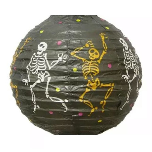 Подвесной фонарик Скелеты Хэллоуин, D=30см