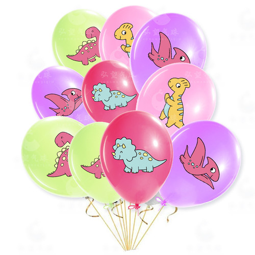 Набор воздушный шаров Динозаврики 10шт