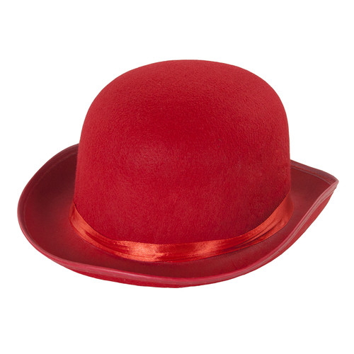 Шляпа Котелок Красный