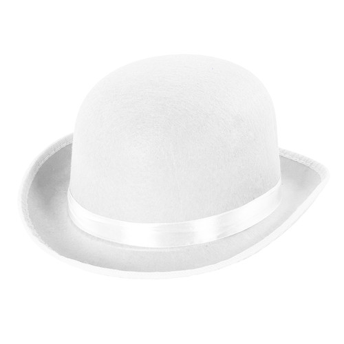 Шляпа Котелок Белый