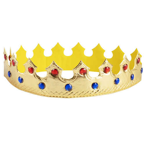 Карнавальная Корона тканевая Принц Золото 56*6 см