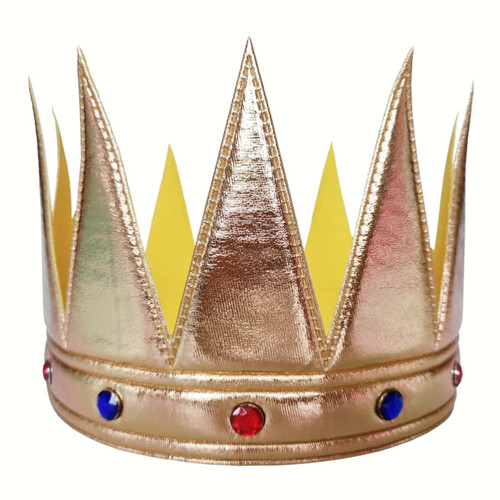 Карнавальная Корона тканевая Кощей золото 56*12,3 см
