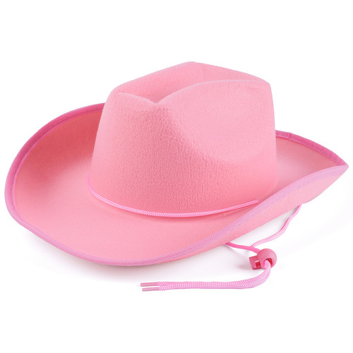 Шляпа Ковбой детская со шнурком для затягивания розовая