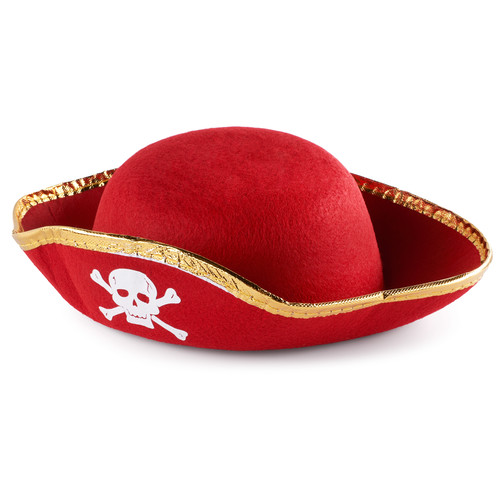 Карнавальная шляпа Веселый Пират детская Красная