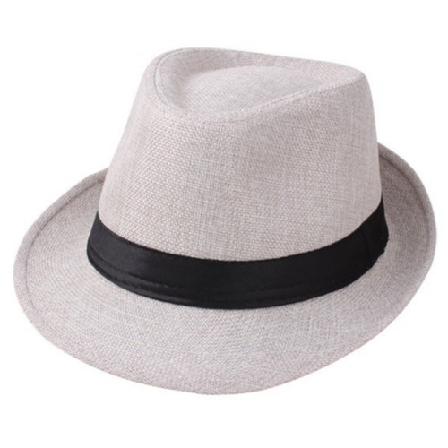 Гангстерская шляпа бело-серая