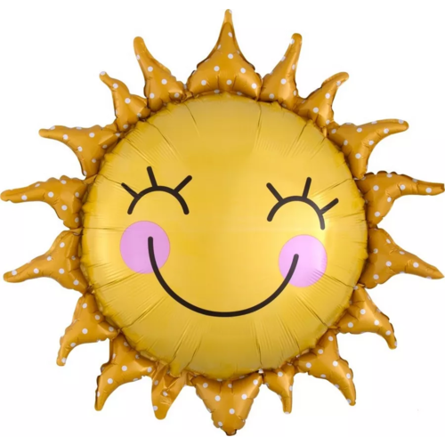 Воздушный шар на праздник Масленица Солнце 66см